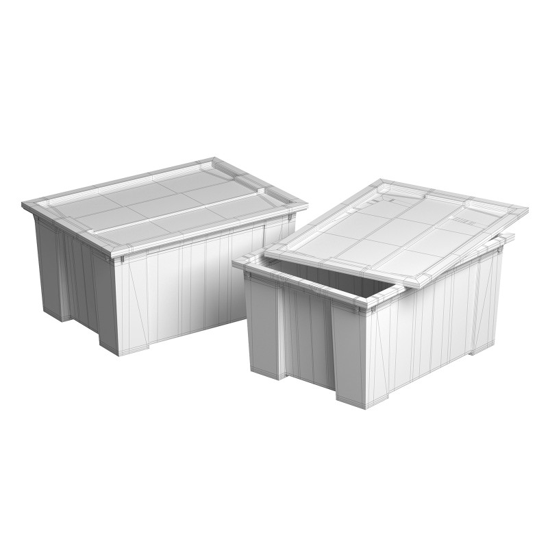 आइकिया सैमला बॉक्स हरा लाल 3D मॉडल .c4d .max .obj .3ds .fbx .stl .blend