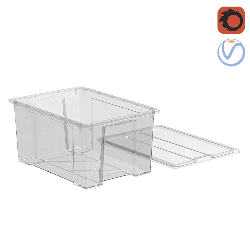 Samla Box Ikea Clear 3D Model .c4d .max .obj .3ds .fbx .stl .blend