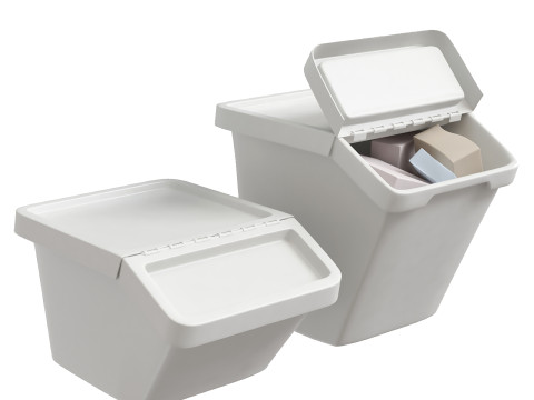 सफ़ेद ढक्कन वाला सॉर्टेरा आइकिया रीसाइक्लिंग बिन 3D मॉडल