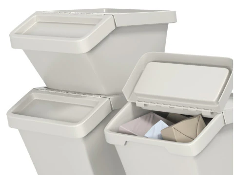 Ikea Sortera Recycling bins white 3D Model