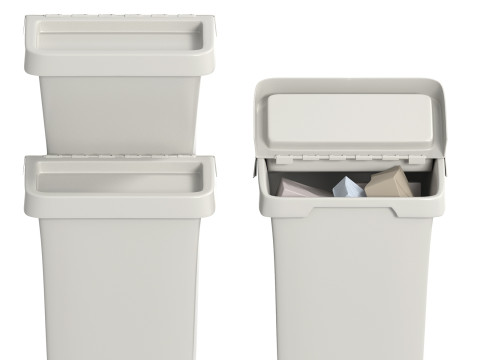 Lixeiras Ikea Sortera brancas Modelo 3D