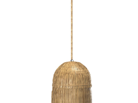 Luminária pendente de teto com folhas redondas de vime Bell Modelo 3D