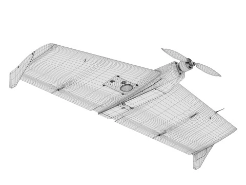 Dron peque&ntilde;o ZALA 421 Modelo 3D