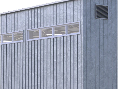 Hangar per aerei in metallo Modello 3D