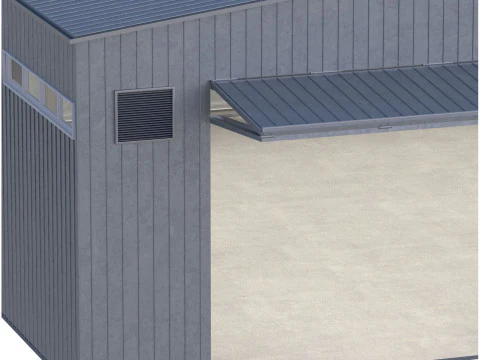 Hangar per aerei in metallo Modello 3D