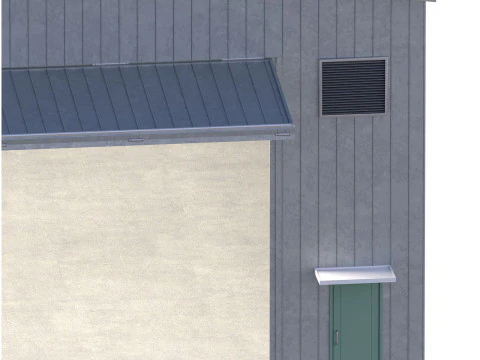 Hangar per aerei in metallo Modello 3D