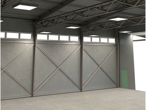Hangar per aerei in metallo Modello 3D