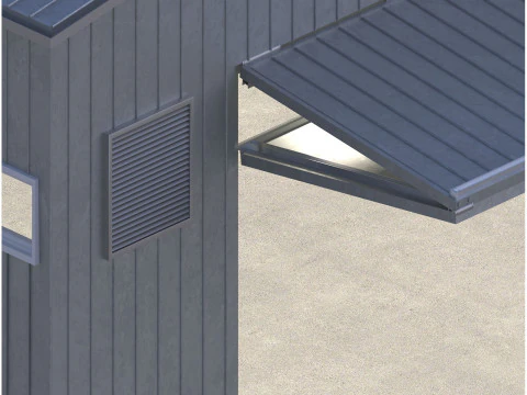 Hangar per aerei in metallo Modello 3D