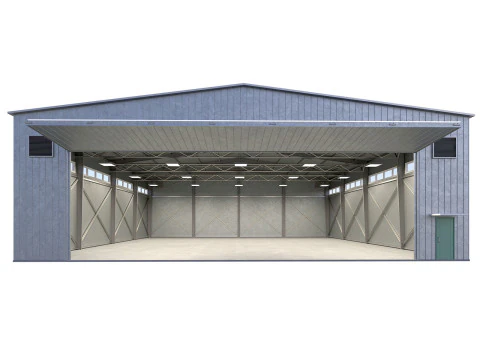Hangar per aerei in metallo Modello 3D