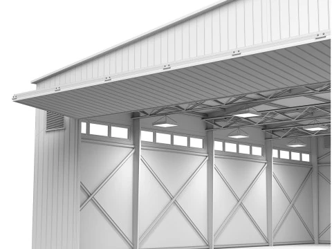 Hangar per aerei in metallo Modello 3D