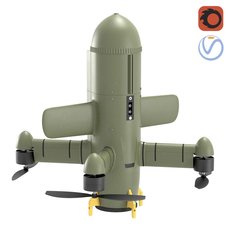 斯汀反无人机无人机 3D 模型 .c4d .max .obj .3ds .fbx .stl .blend 