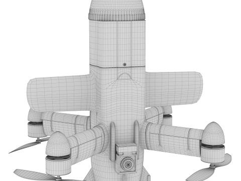 斯汀反无人机无人机 3D 模型