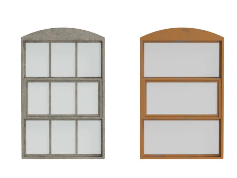 Eski fabrika pencereleri paketi 3D Model