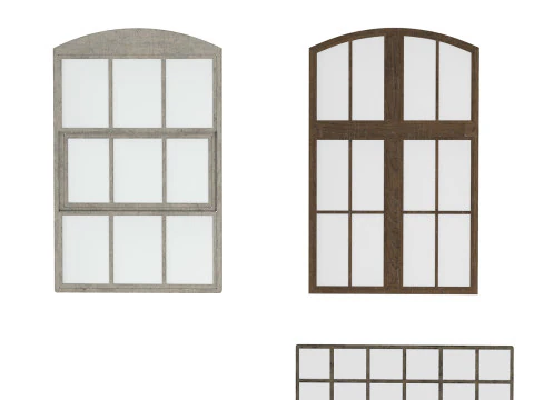 Eski fabrika pencereleri paketi 3D Model