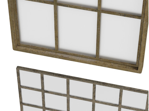 Pacchetto finestre vecchia fabbrica Modello 3D