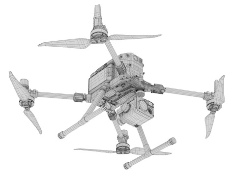 Drone empresarial DJI Matrice 300 RTK Modelo 3D