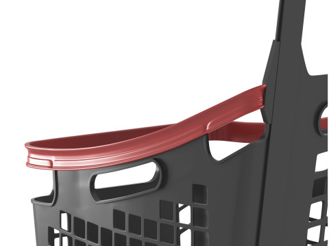 Черная тележка для покупок 3D Модель