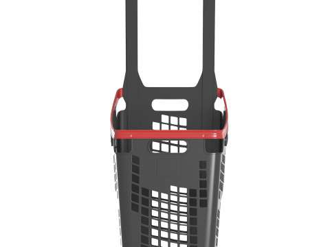 Черная тележка для покупок 3D Модель