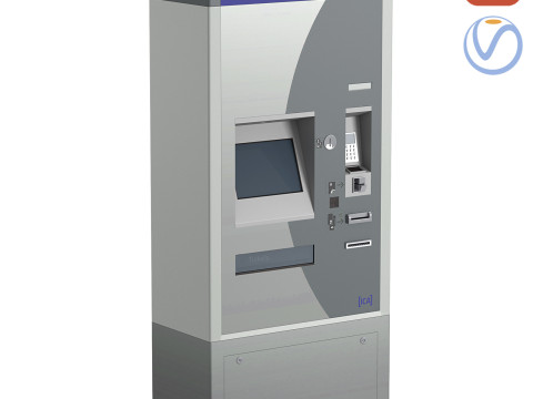 Ticket validation card payment machine Model 3D