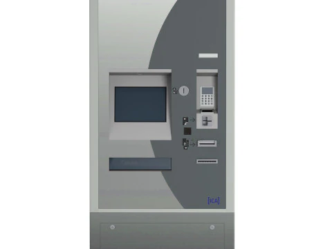 Macchina per il pagamento con carta di convalida del biglietto Modello 3D