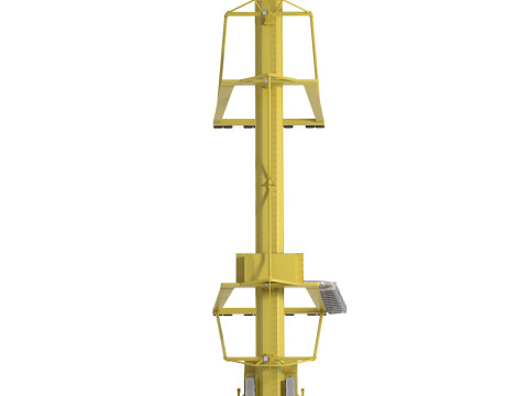 Container yellow cargo crane 3D Model