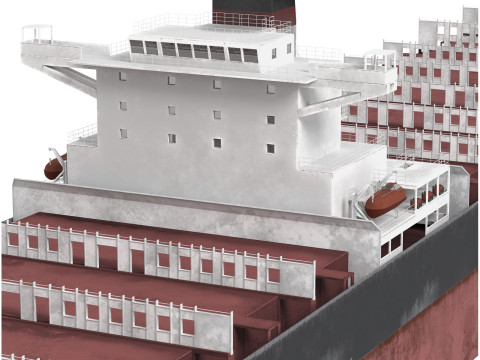 Navio de carga Low-poly AP Modelo 3D