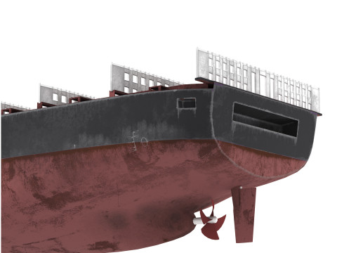 Navio de carga Low-poly AP Modelo 3D