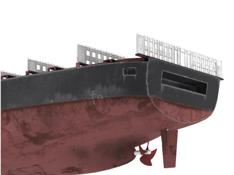 Nave mercantile AP a basso numero di poligoni Modello 3D