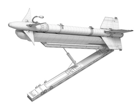 R-73 AA 11 Archer SeeDragon Launcher 3D Model