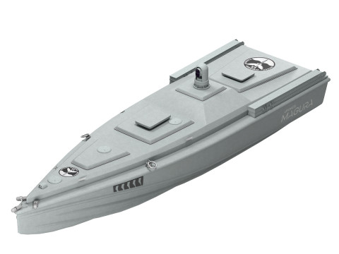 Drone navale ucraino Magura della barca Modello 3D