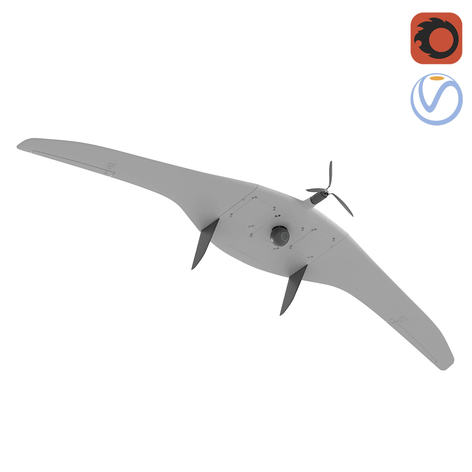 Spy Drone Supercam S350 3D Model .c4d .max .obj .3ds .fbx .stl .blend 