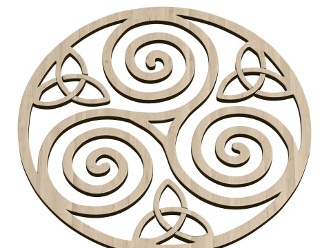 Fourth Level Mfg Designs Triskelion Celtic Knot 3D Model