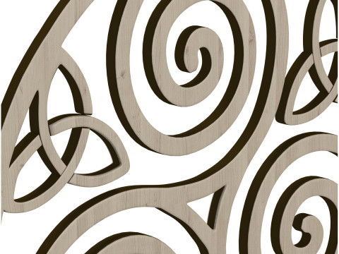 Quarto livello Mfg Designs Nodo celtico Triskelion Modello 3D