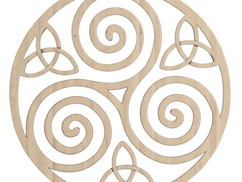Quarto livello Mfg Designs Nodo celtico Triskelion Modello 3D