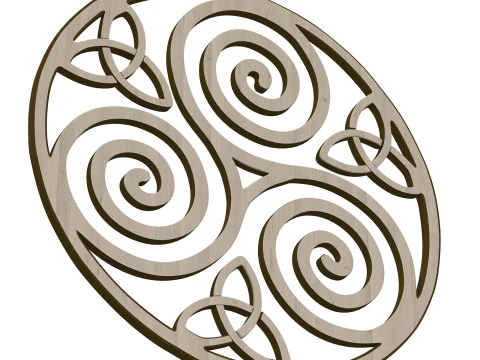 Fourth Level Mfg Designs Triskelion Celtic Knot 3D Model