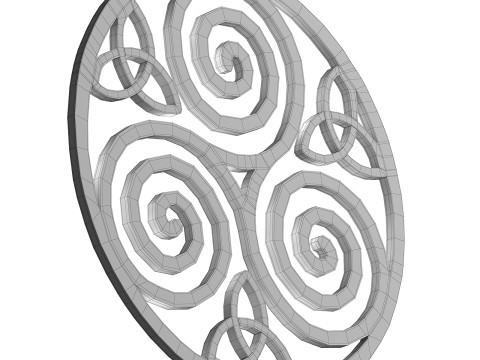 Quarto livello Mfg Designs Nodo celtico Triskelion Modello 3D