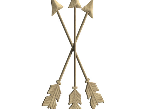 Frecce rustiche di arte della parete dei nativi americani Modello 3D