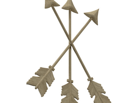 Frecce rustiche di arte della parete dei nativi americani Modello 3D