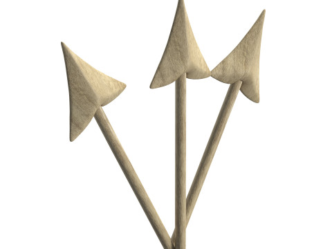 Frecce rustiche di arte della parete dei nativi americani Modello 3D