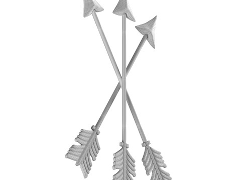 Frecce rustiche di arte della parete dei nativi americani Modello 3D