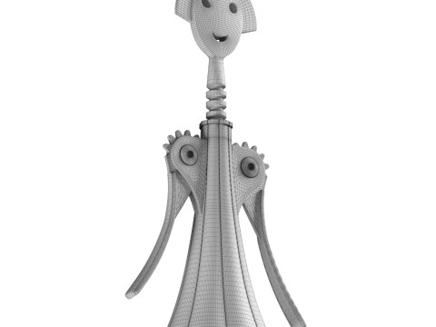 Decorative corkscrew for wine bottle 3D Model