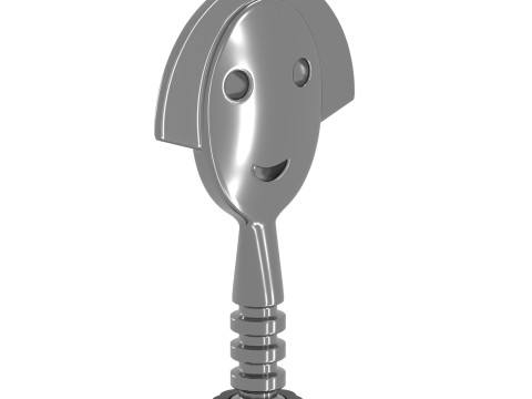 Decorative corkscrew for wine bottle 3D Model