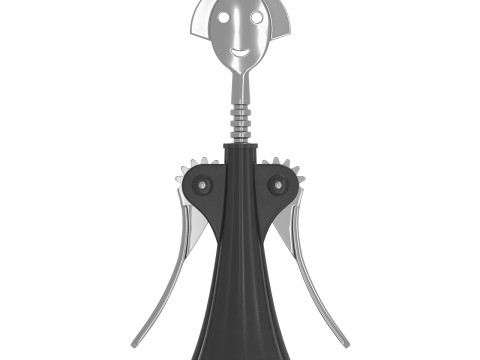Decorative corkscrew for wine bottle 3D Model