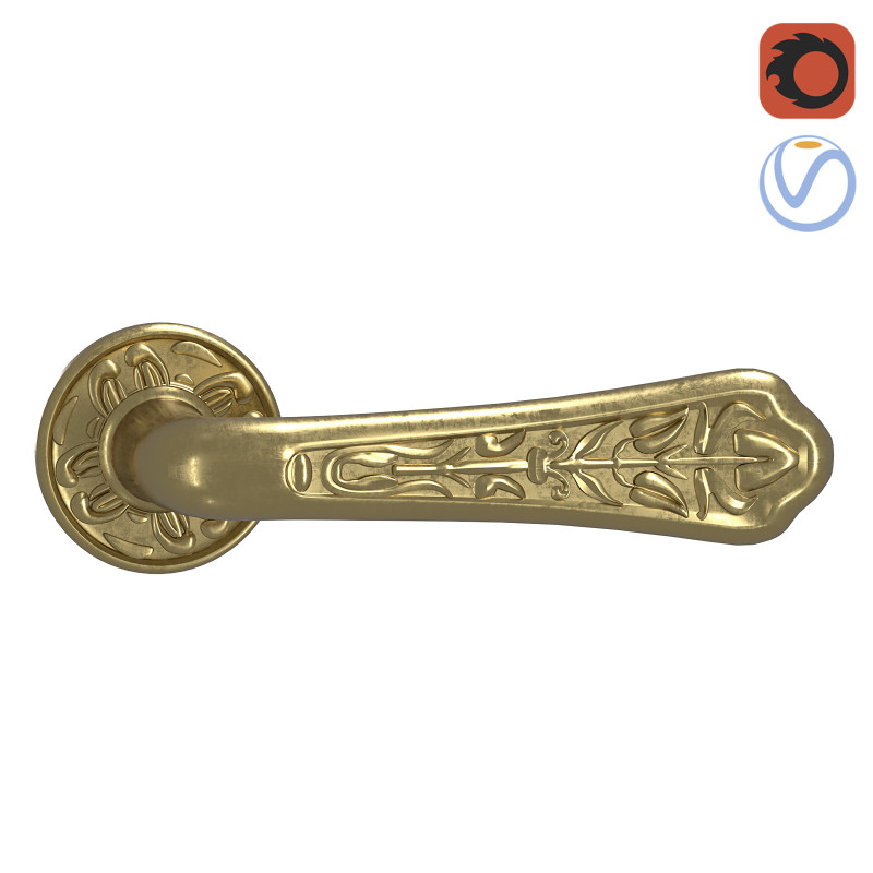 Pegangan pintu Sharjah sige gold Gaya klasik Model 3D .c4d .max .obj .3ds .fbx .stl .blend 