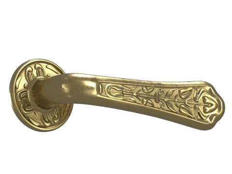 Pegangan pintu Sharjah sige gold Gaya klasik Model 3D