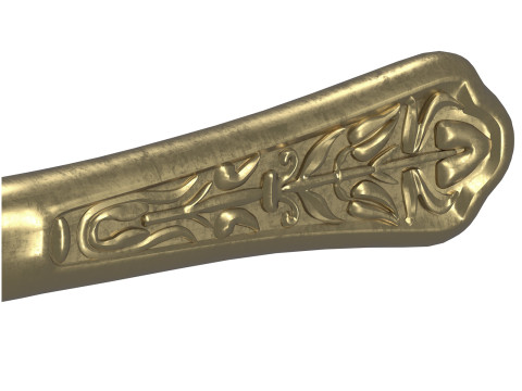 Pegangan pintu Sharjah sige gold Gaya klasik Model 3D