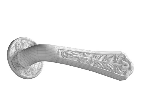 Ma&ccedil;aneta da porta Sharjah sige gold estilo cl&aacute;ssico Modelo 3D