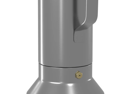 Espresso maker for cooktop stainless steel 3D Model
