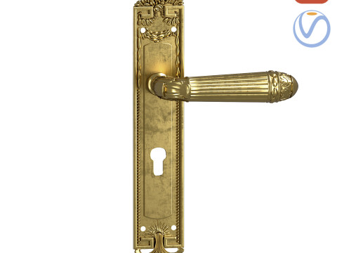 Versailles Door Handle sige gold 3D Model