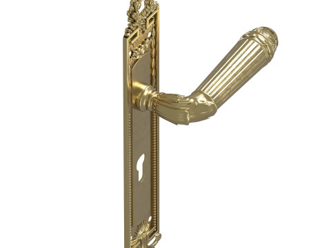 Maniglia per porta Versailles sige oro Modello 3D